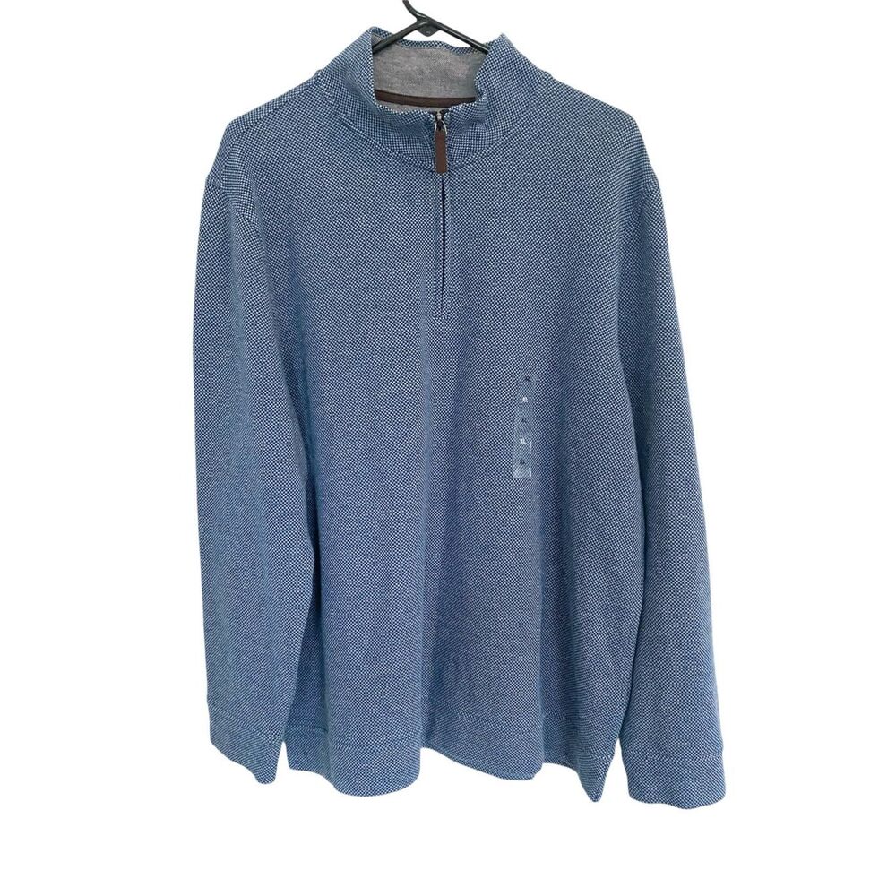 Club Room 1/4 Zip Mock Neck Knit Sweater Sz XL